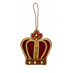 Load image into Gallery viewer, Royal Crown ornament in burgundy