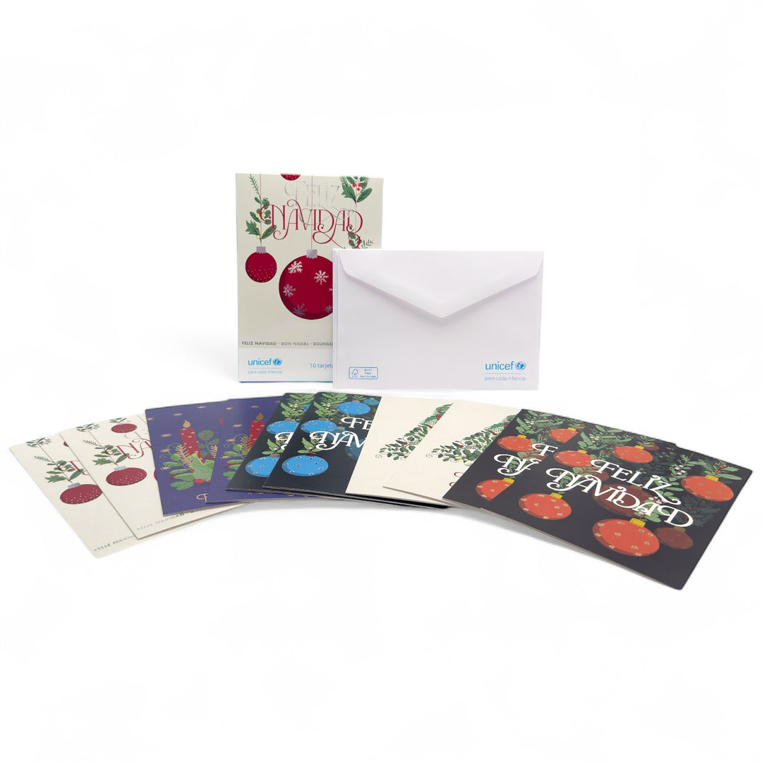 Estuche de 10 tarjetas navideñas CARROL