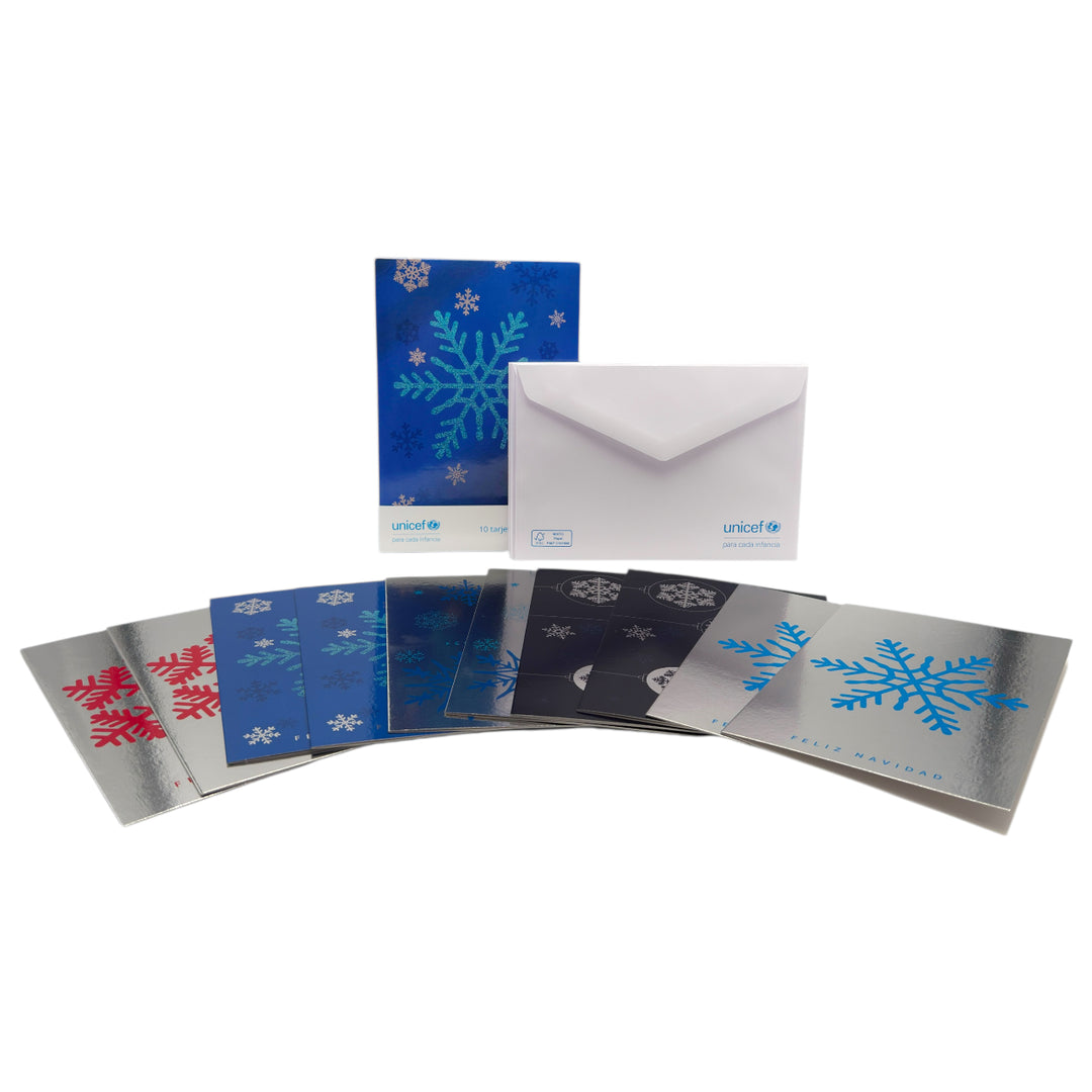 Estuche de 10 tarjetas navideñas COPOS