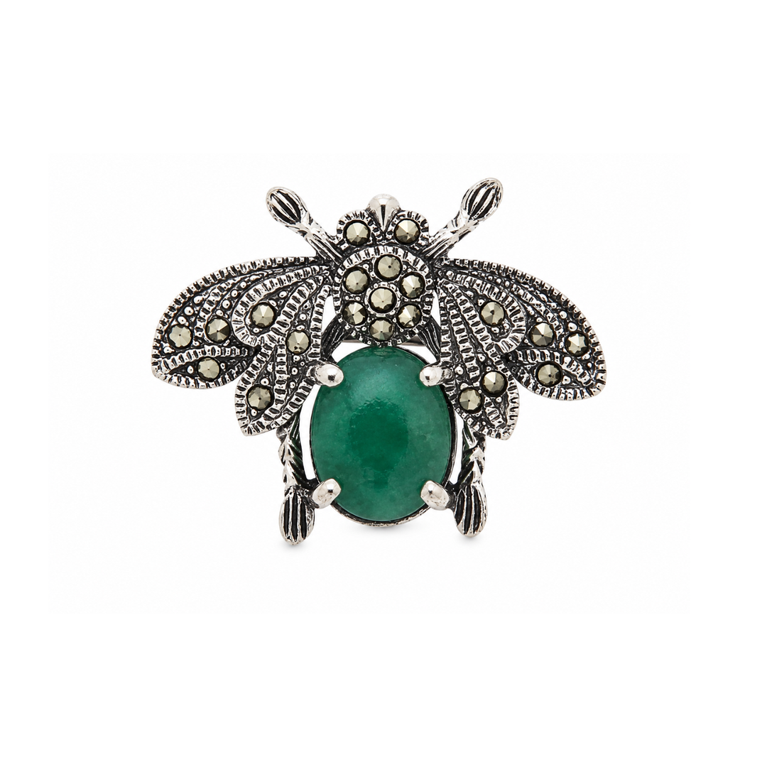 Broche Abejorro esmeralda