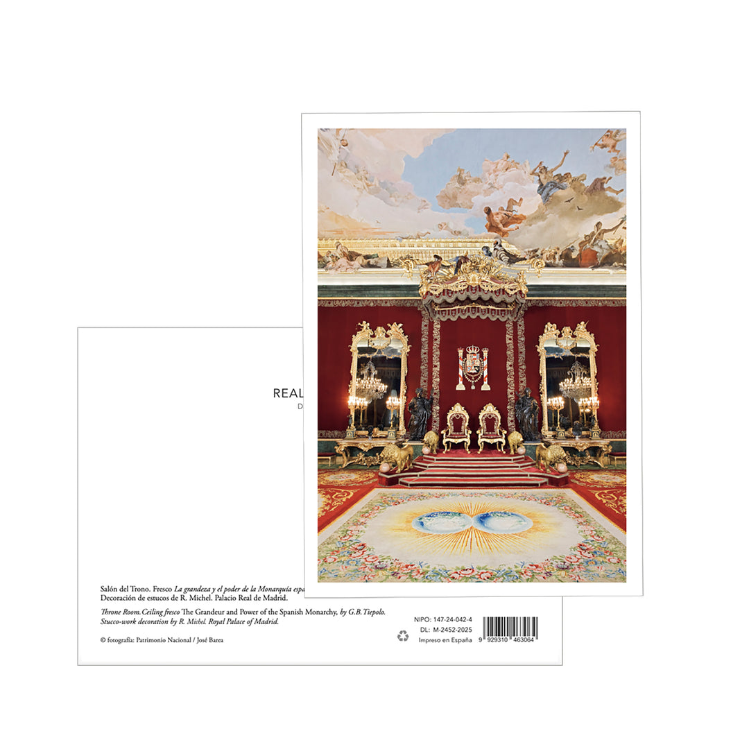 Postal "Salón del Trono. Palacio Real de Madrid"