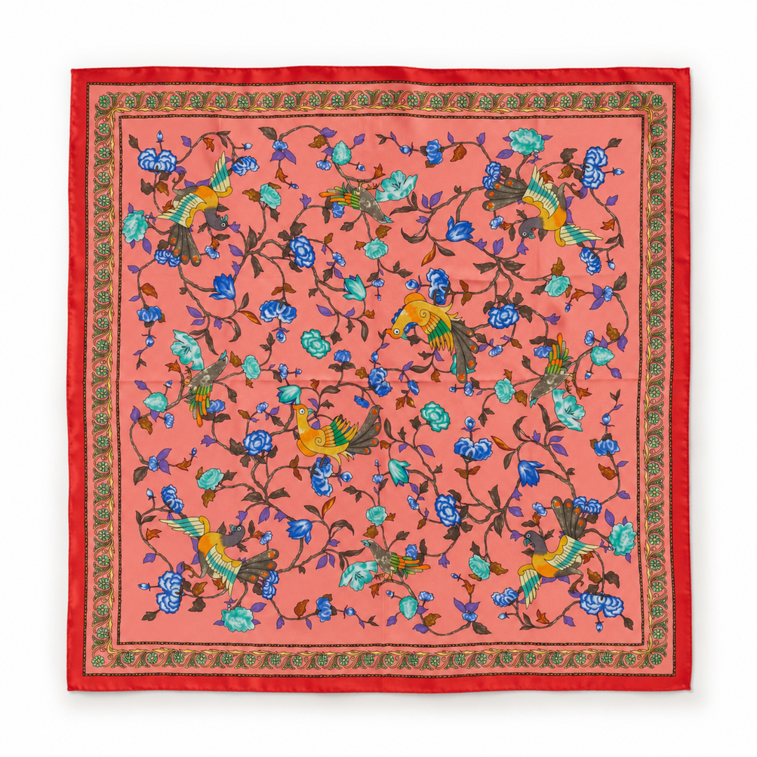 Pañuelo Aves y flores